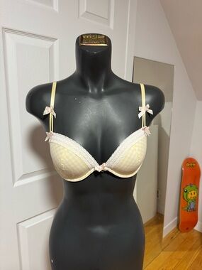 Light Yellow Gingham  Bra